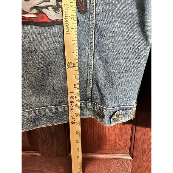 Levi’s 70507 Denim Trucker Jacket Indian Biker Patch Y2K Size M